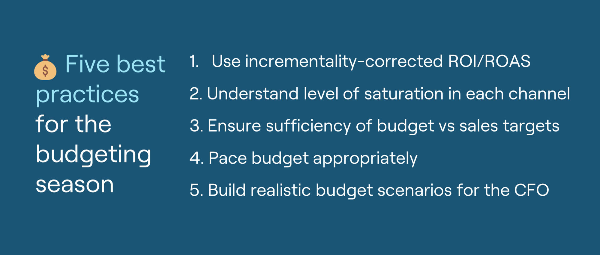 Marketing budgeting season has started! Follow these five best practices