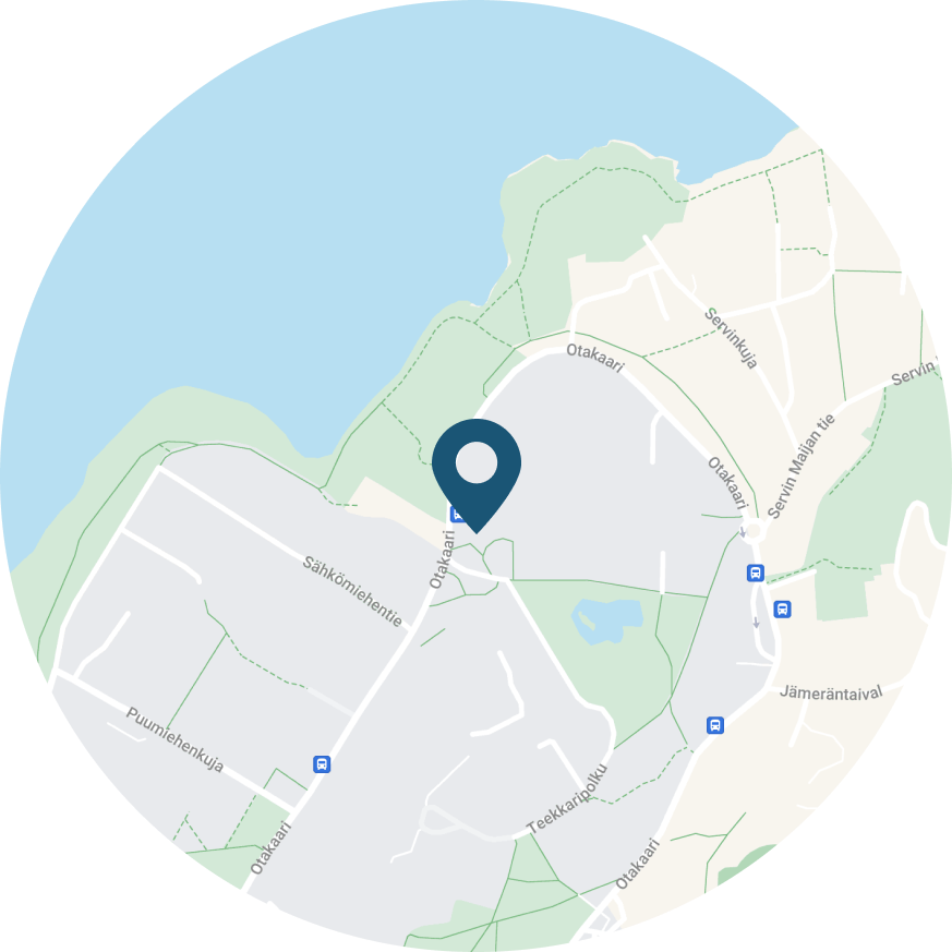 Map displaying the location of the Finland HQ