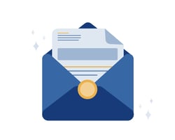 Newspaper and postal envelope