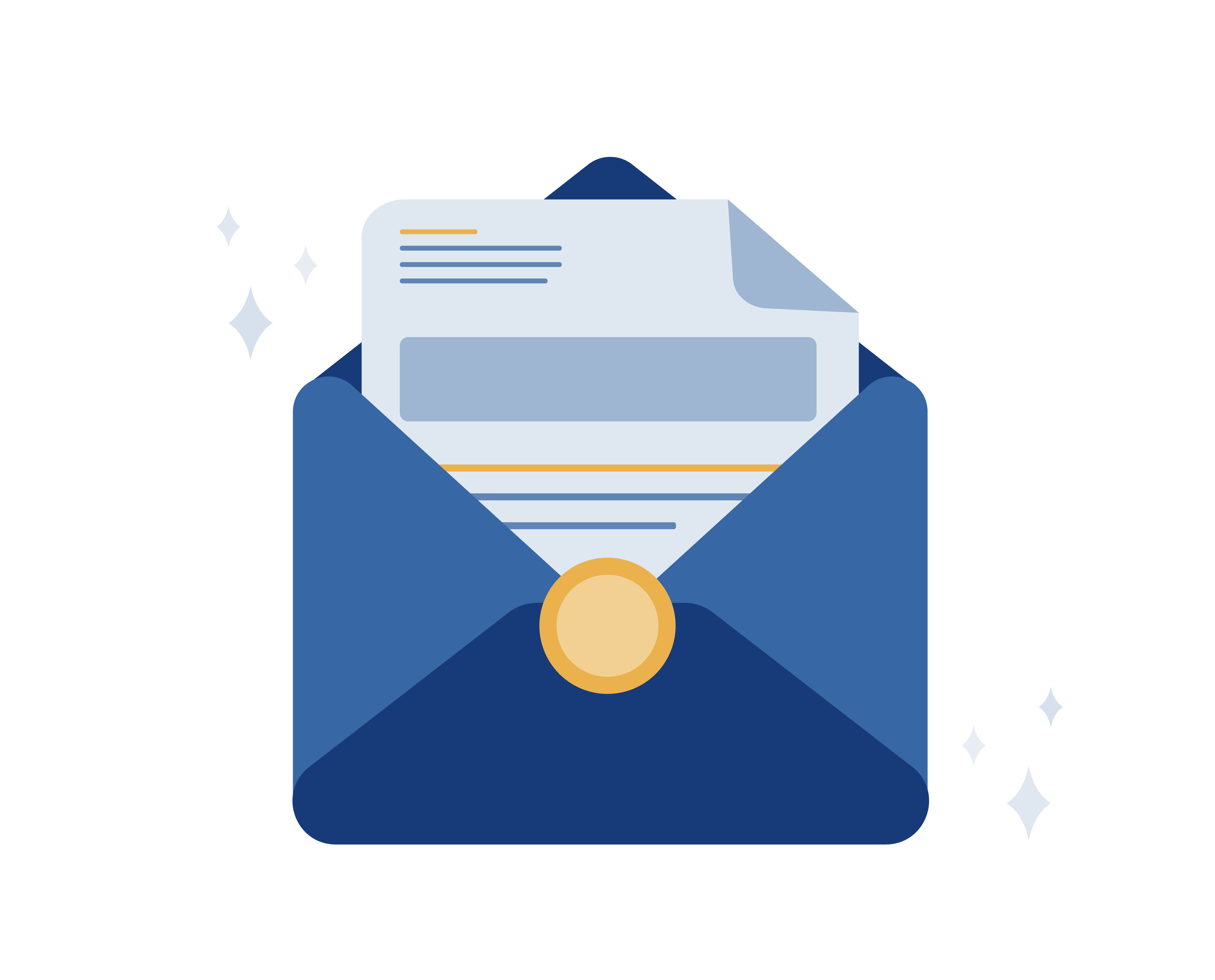 Newspaper and postal envelope