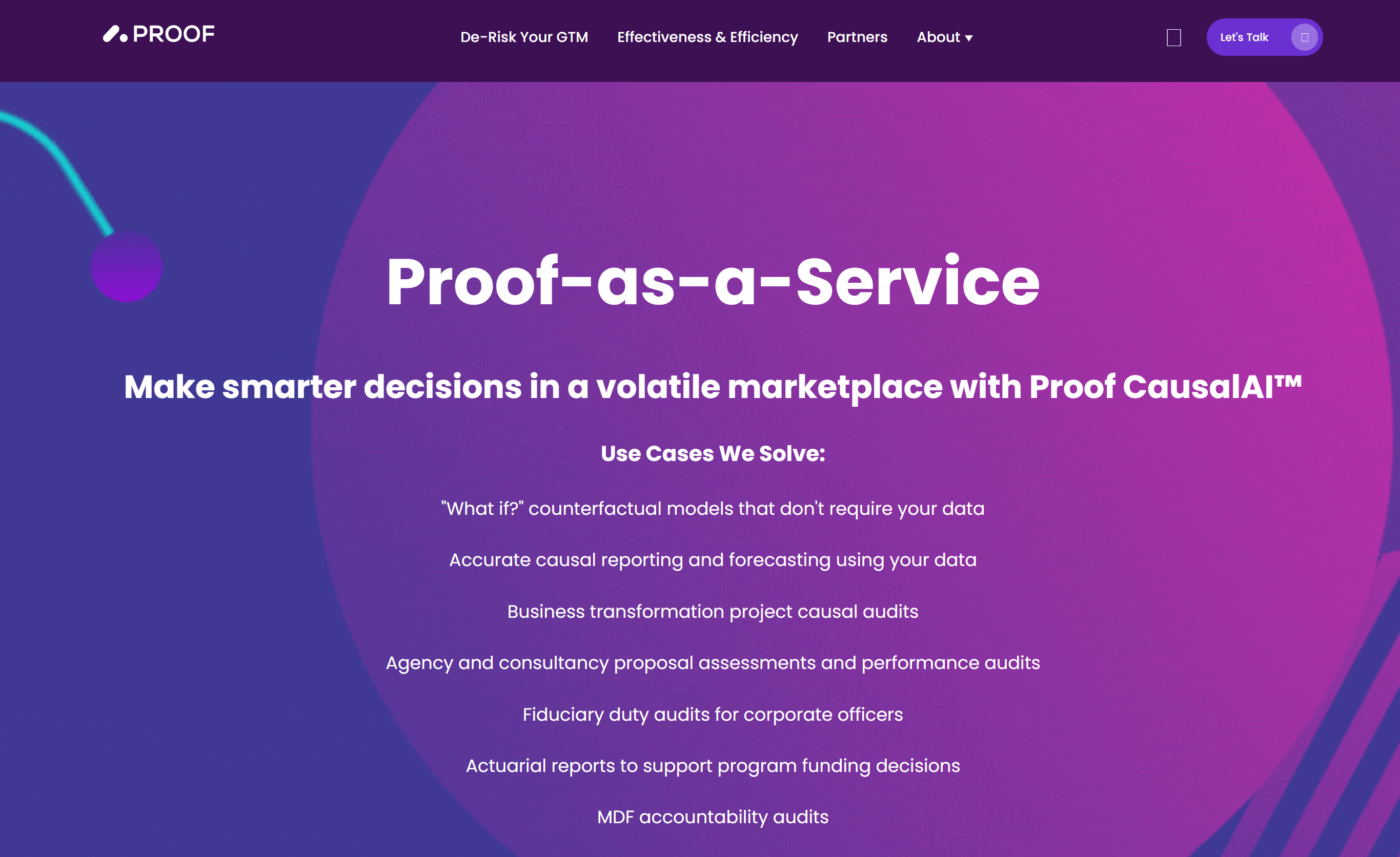 Proof Analytics website