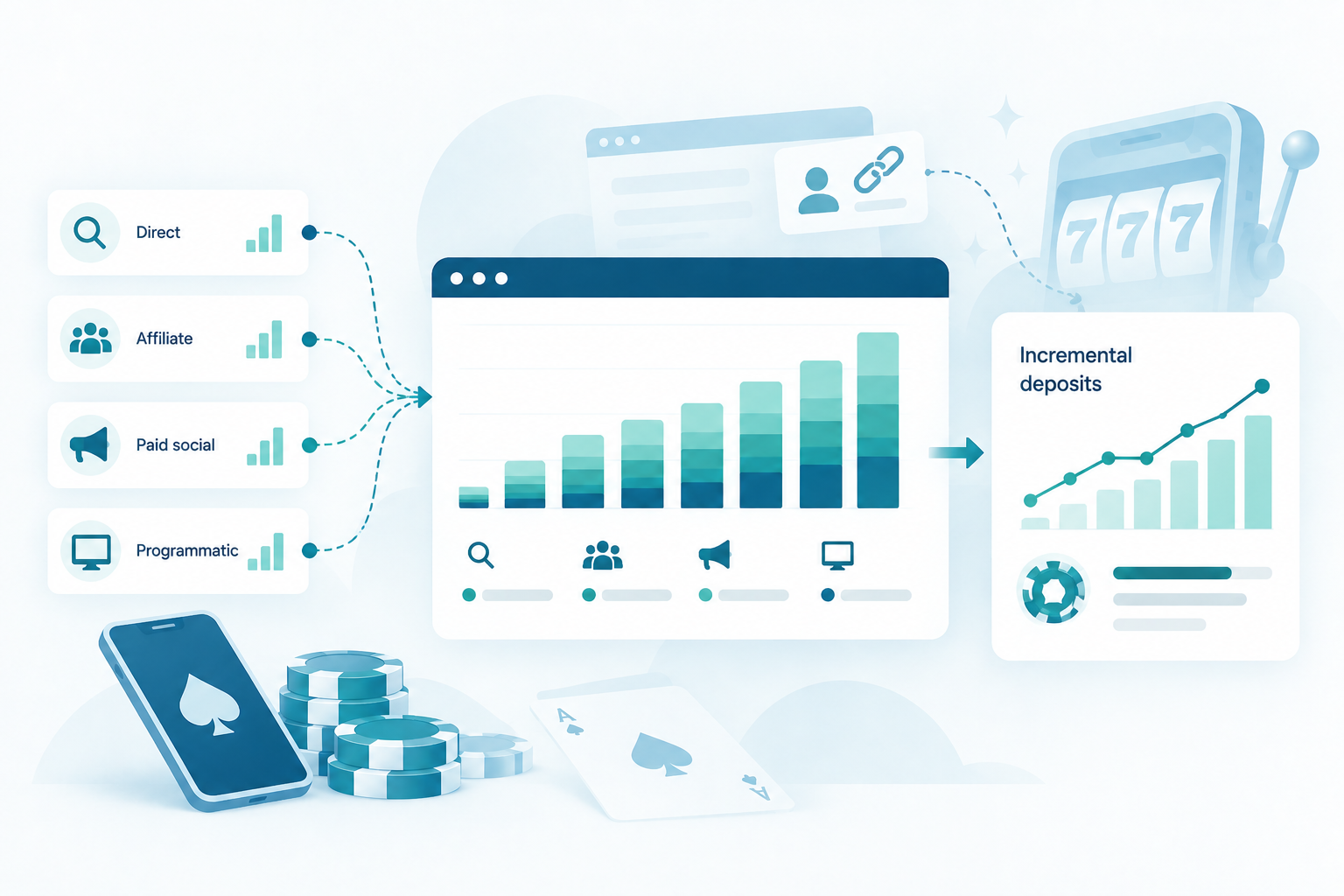 Sellforte channel comparison for direct, affiliate, paid social, and programmatic