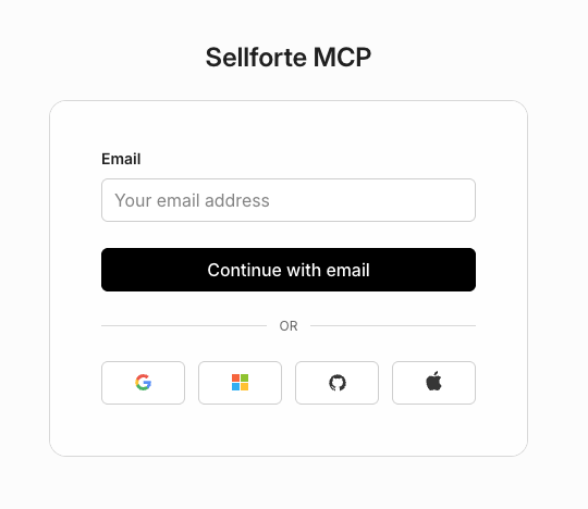 Sellforte MCP SSO