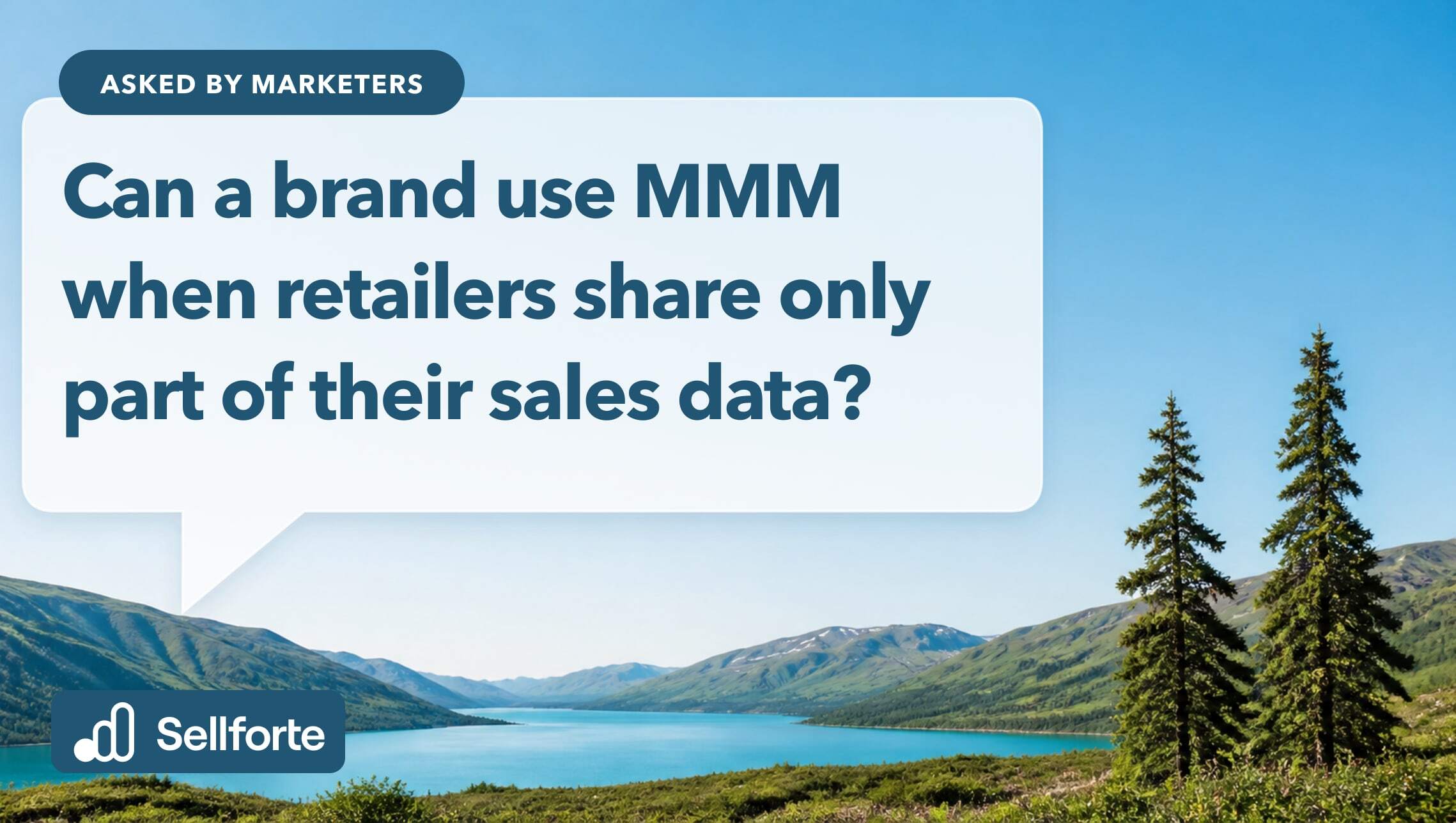 Can a brand use MMM when retailers share only part of their sales data?