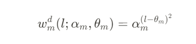 Delayed adstock function