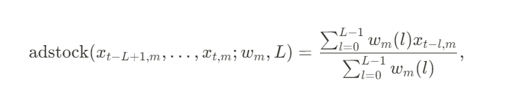 Adstock formula