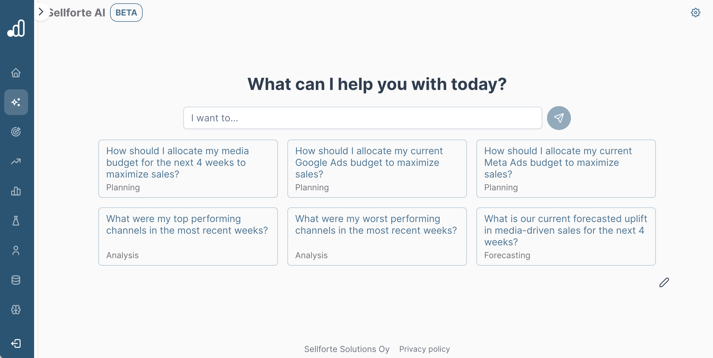 Sellforte AI for Experiments