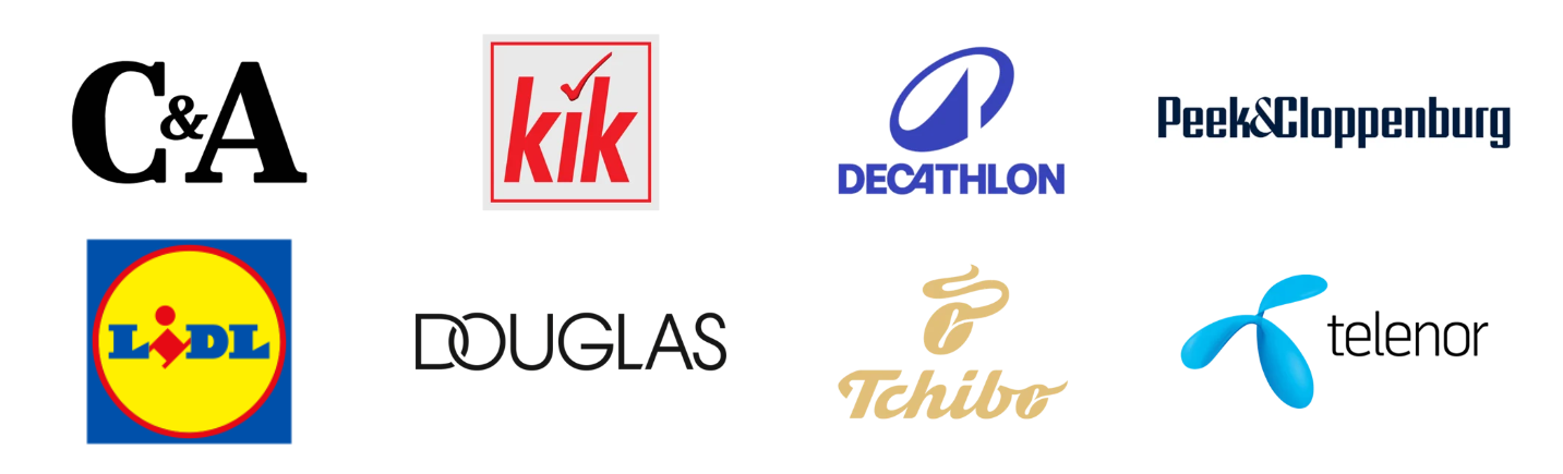 Sellforte Retail references: Lidl, C&A, KIK, Decathlon, Douglas, Tchibo, Telenor, Peek & Cloppenburg