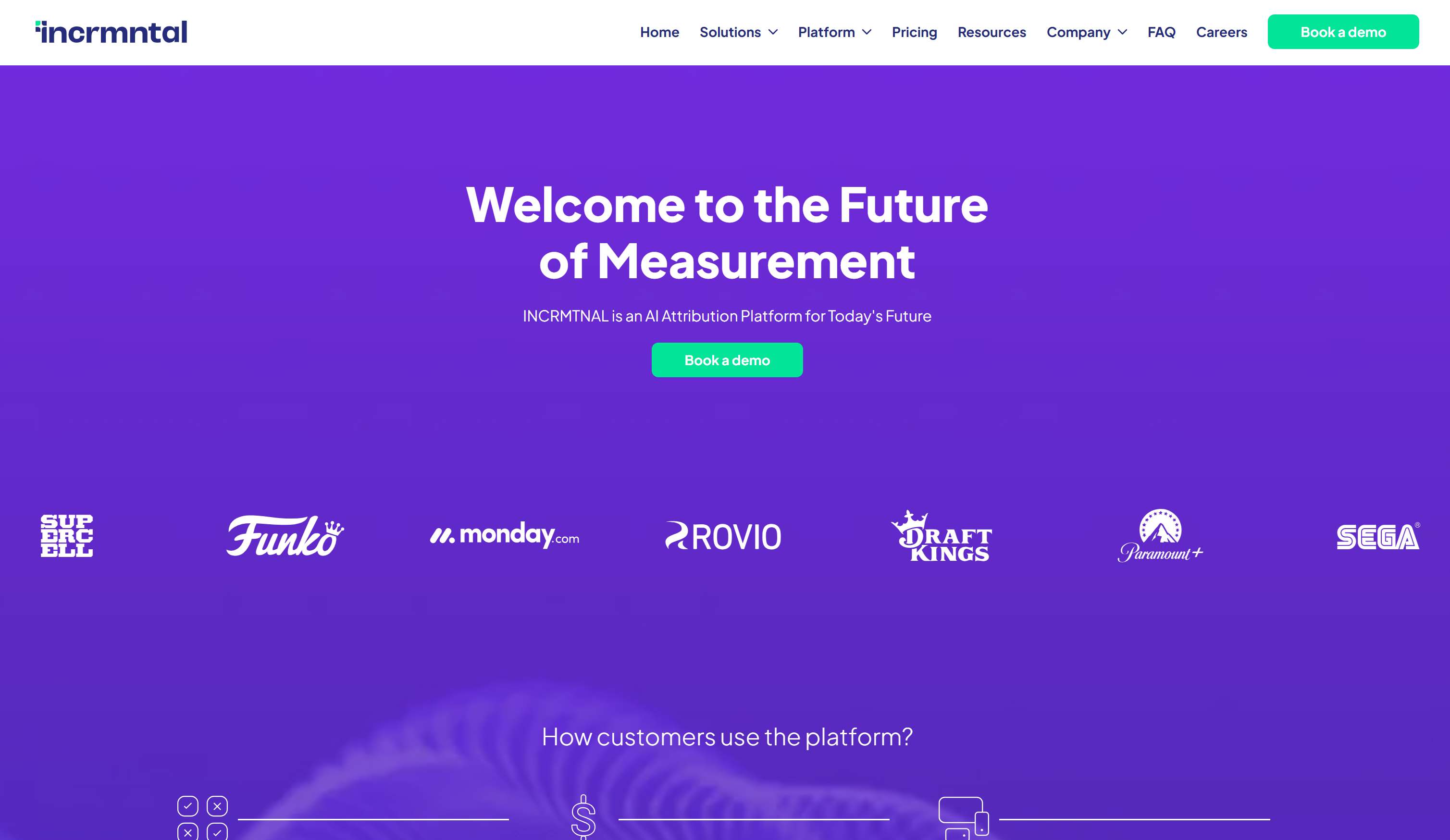 Screenshot of Incrmntal website