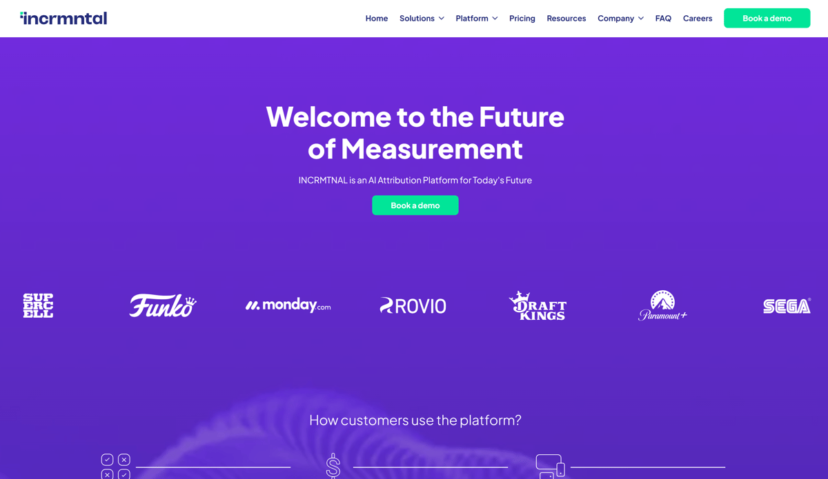 Screenshot of Incrmntal website