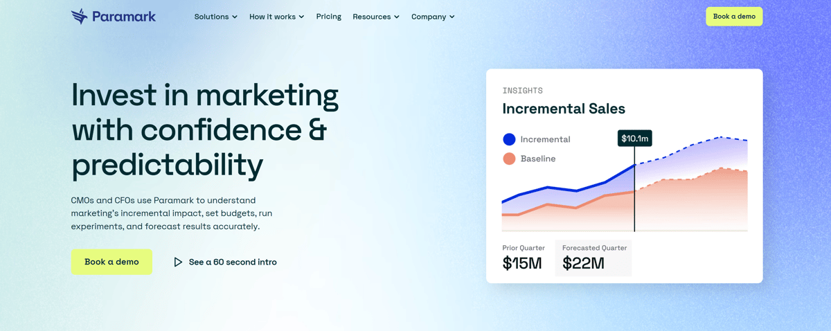 Screenshot of Paramark website