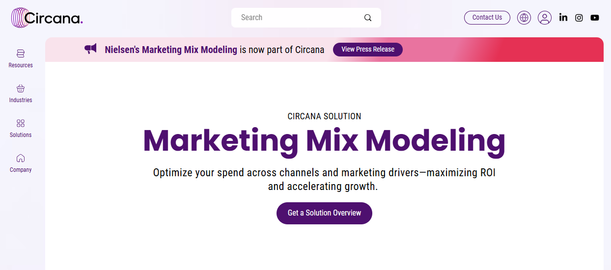 Screenshot of Circana website
